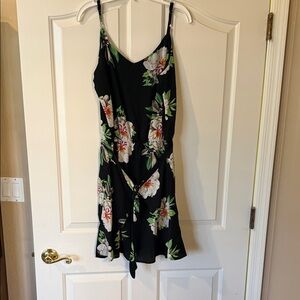 Grace Karin Black Floral Mini Dress
